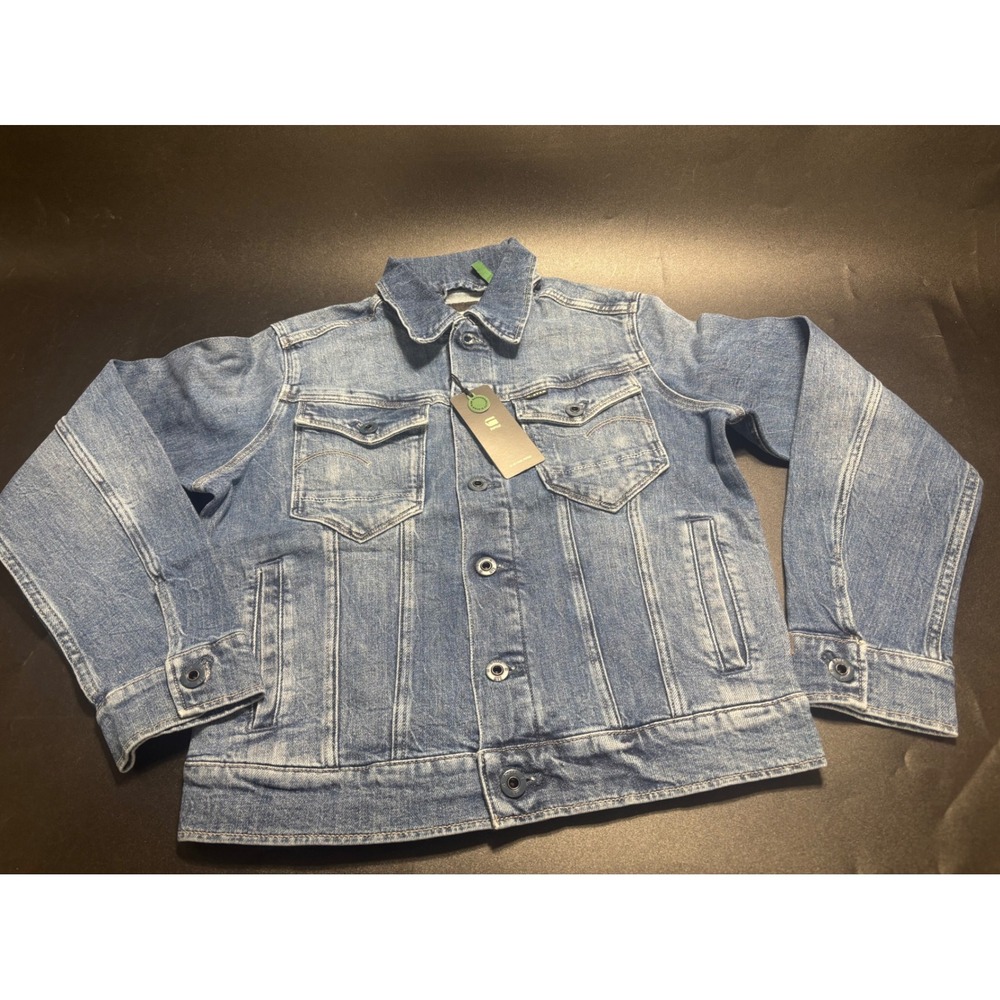 G-Star Raw NEW Women's Arc 3D Jacket Faded Santorini Blue Stretch Denim XS
